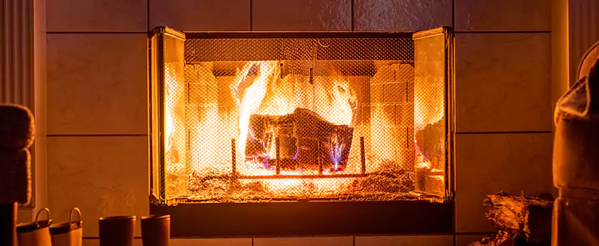 Mendota Hearth Landscape Fireplace Installation in De Pere, Wisconsin