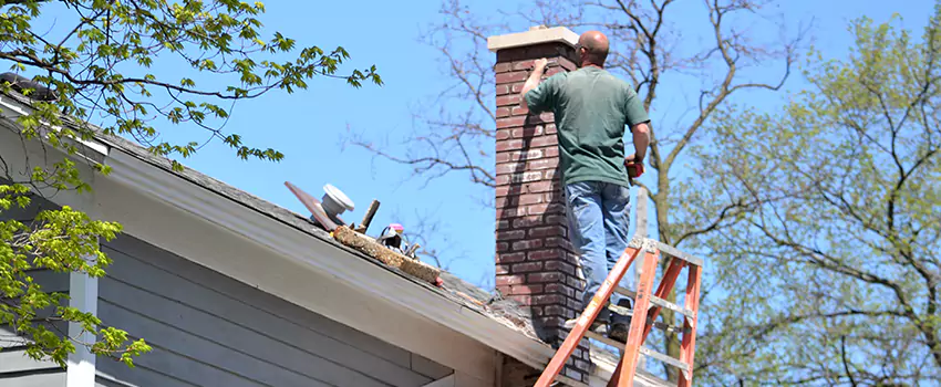 Vinyl and PVC Chimney Flashing Installation in De Pere, WI