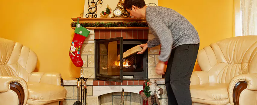 Rusted Metal Fireplace Restoration in De Pere, Wisconsin